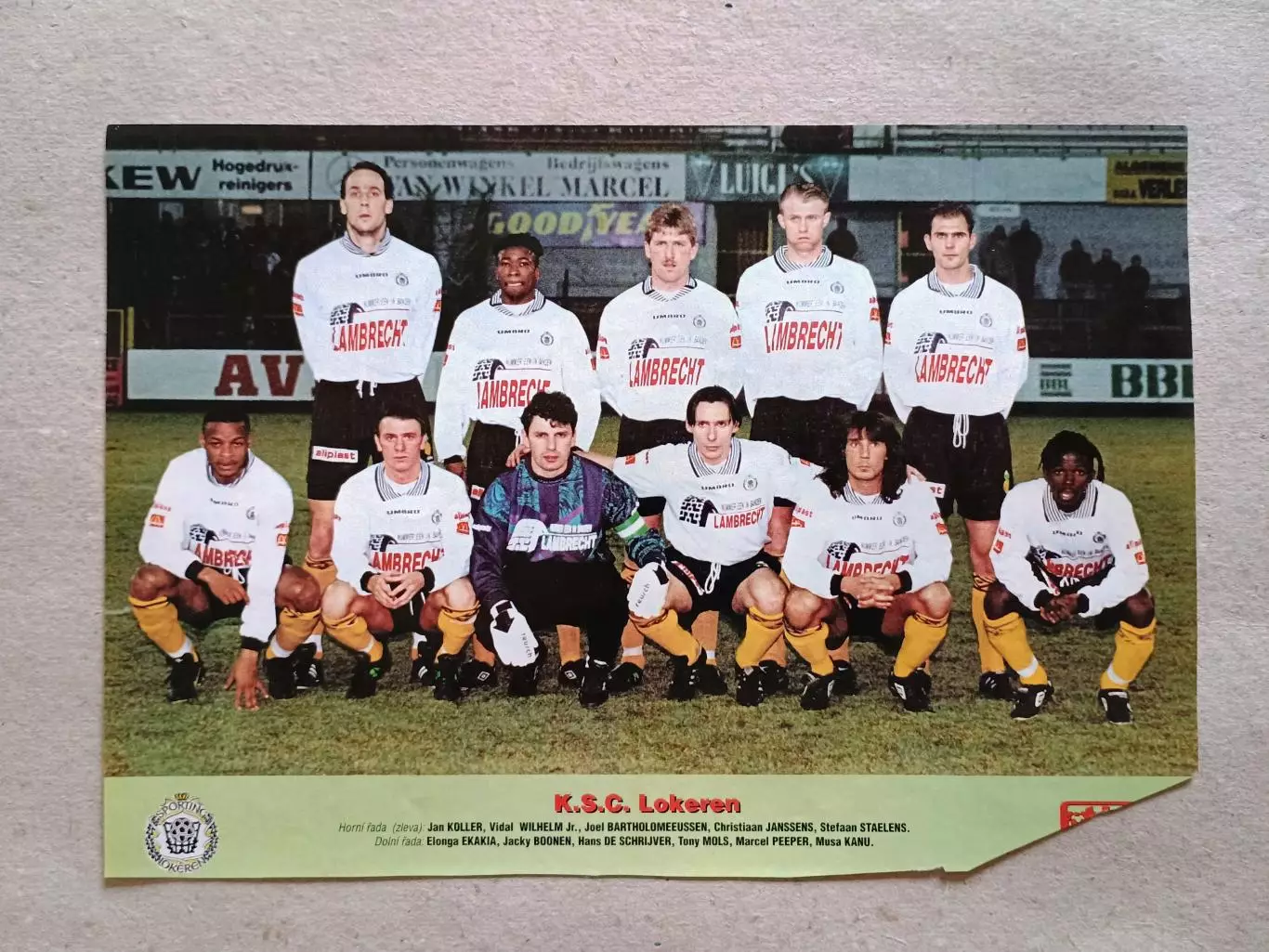 Плакат A4 из журнала ,,Fotbal- Lokeren