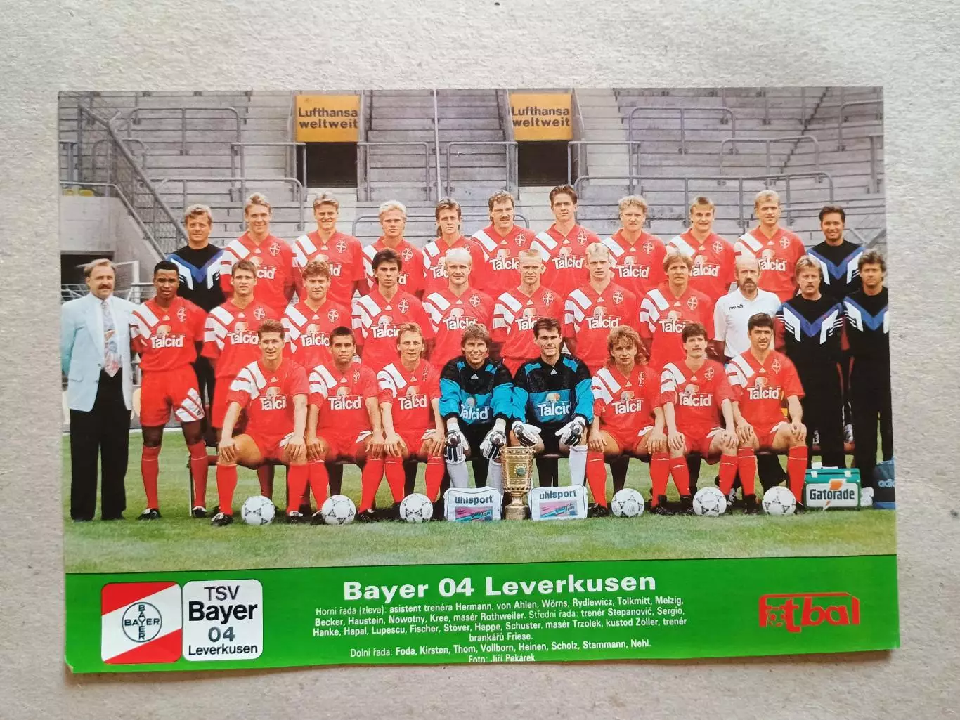 Плакат A4 из журнала ,,Fotbal- Leverkusen