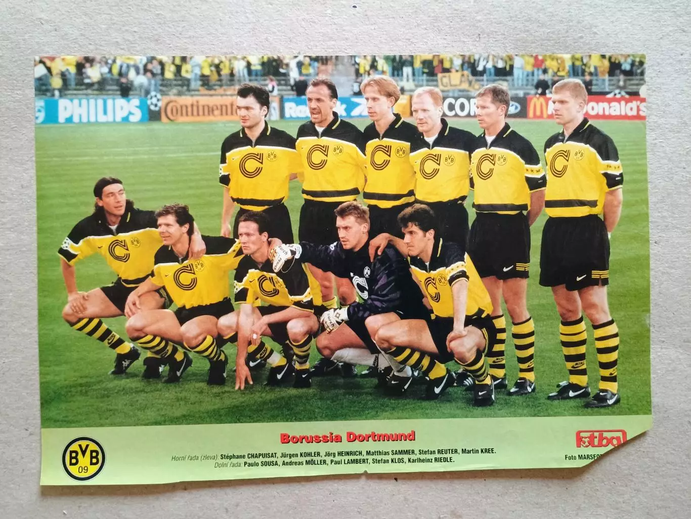 Плакат A4 из журнала ,,Fotbal- Dortmund
