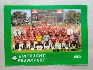 Плакат A4 из журнала ,,Fotbal- Frankfurt