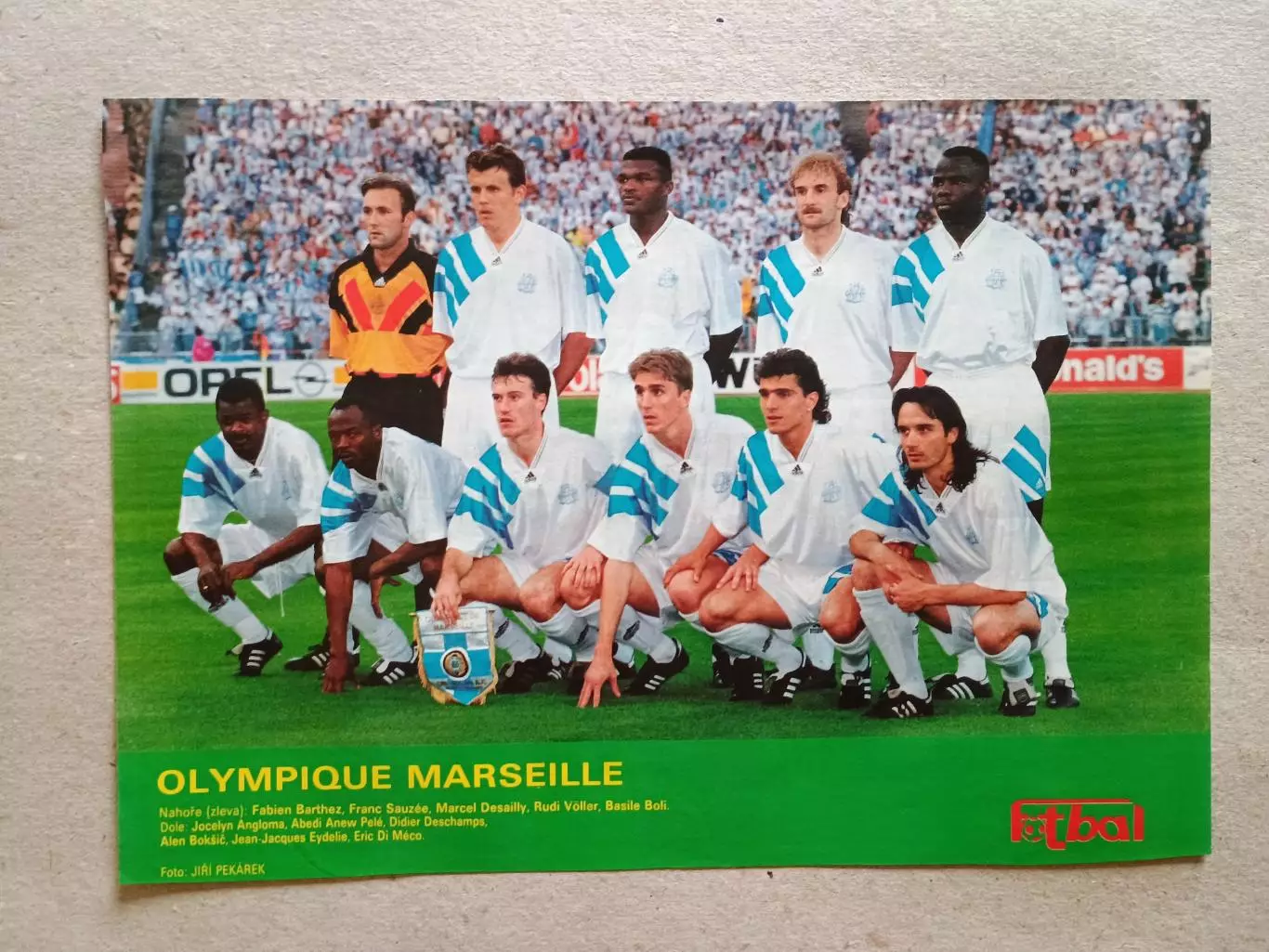 Плакат A4 из журнала ,,Fotbal- Marseille