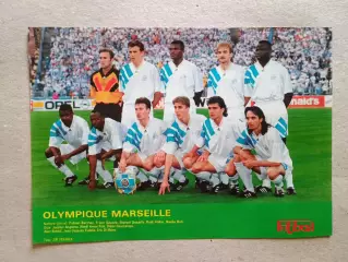 Плакат A4 из журнала ,,Fotbal- Marseille