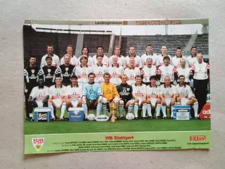 Плакат A4 из журнала ,,Fotbal- Stuttgart