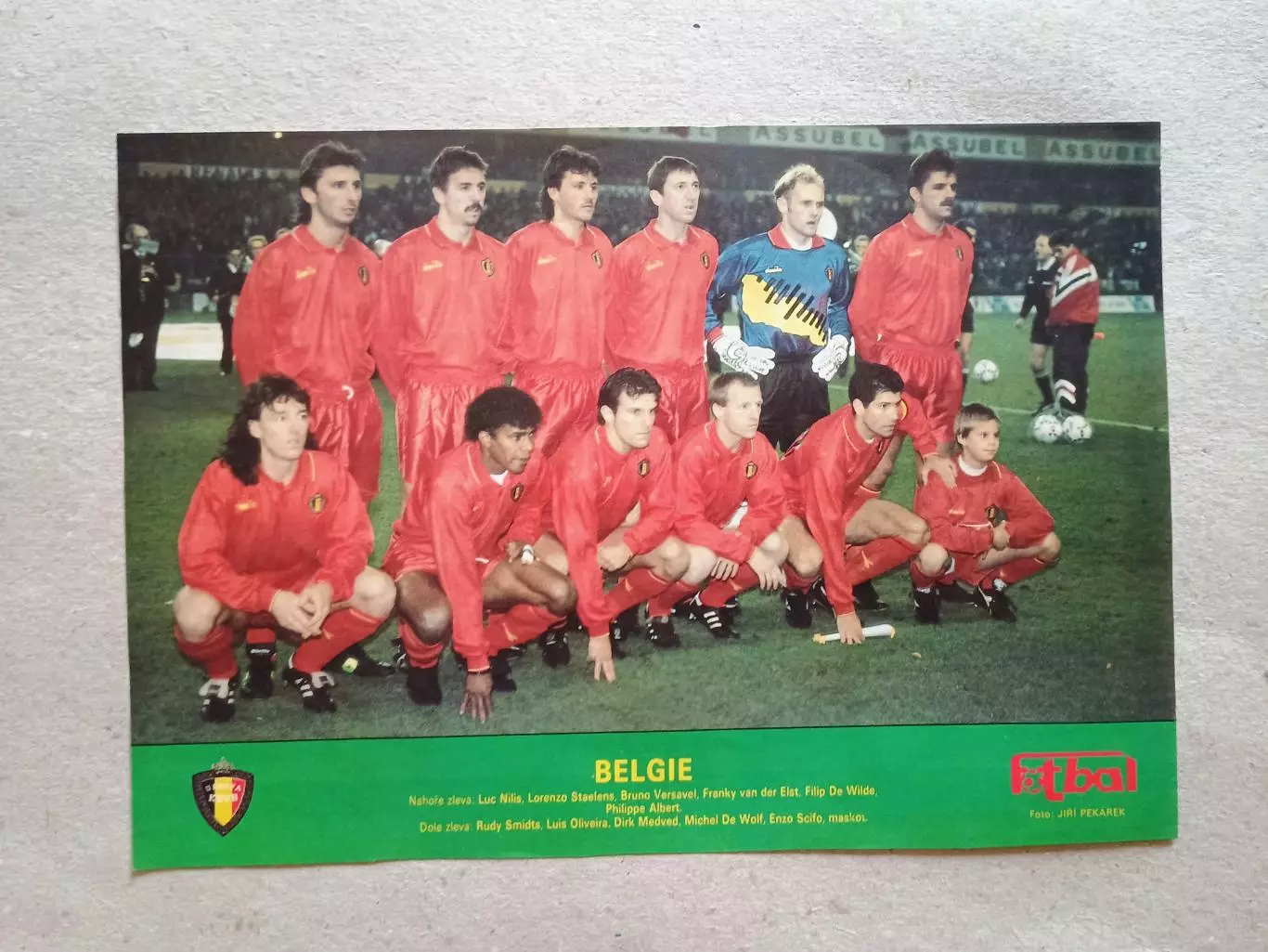 Плакат A4 из журнала ,,Fotbal- Belgie