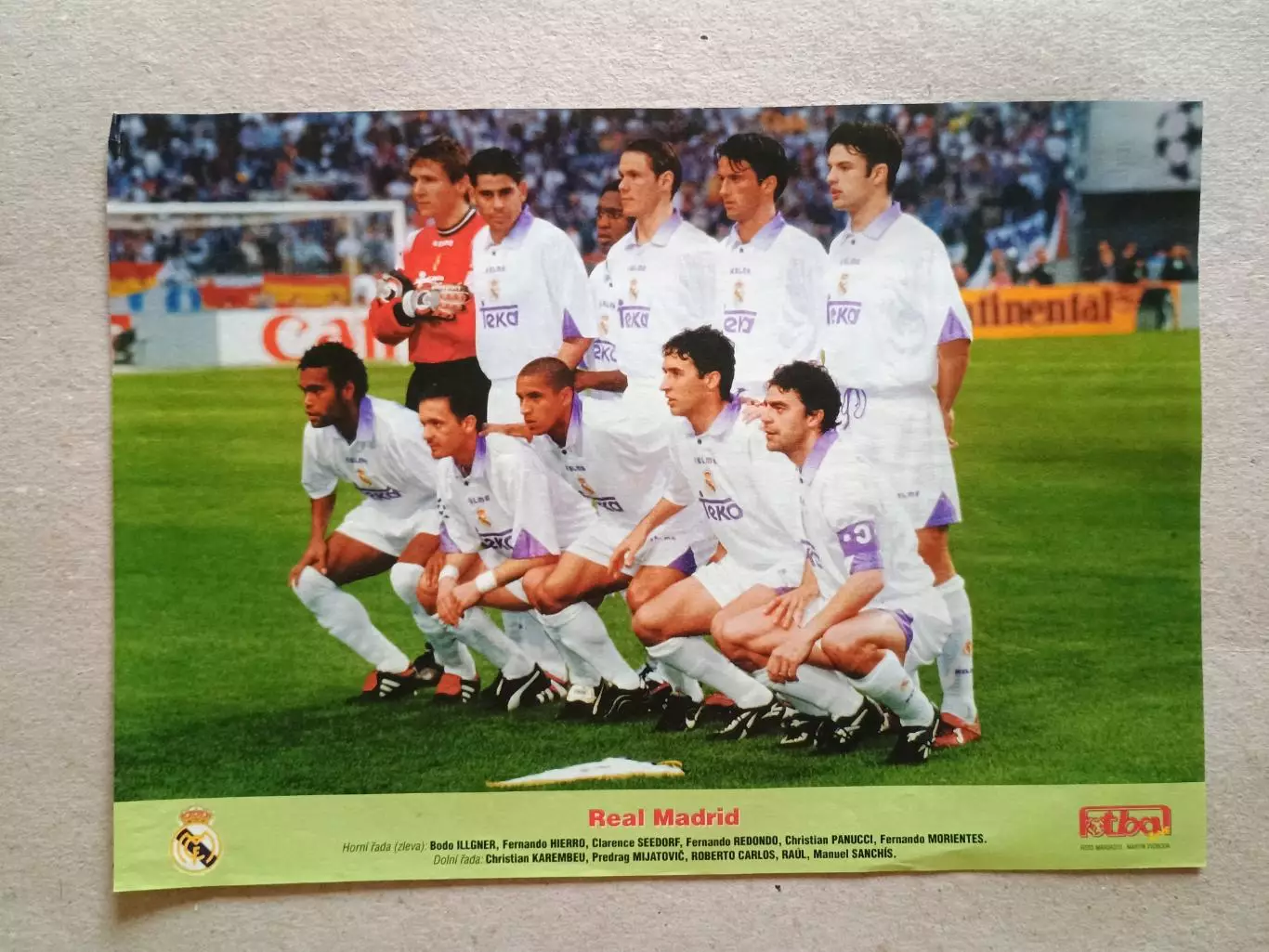 Плакат A4 из журнала ,,Fotbal- Real