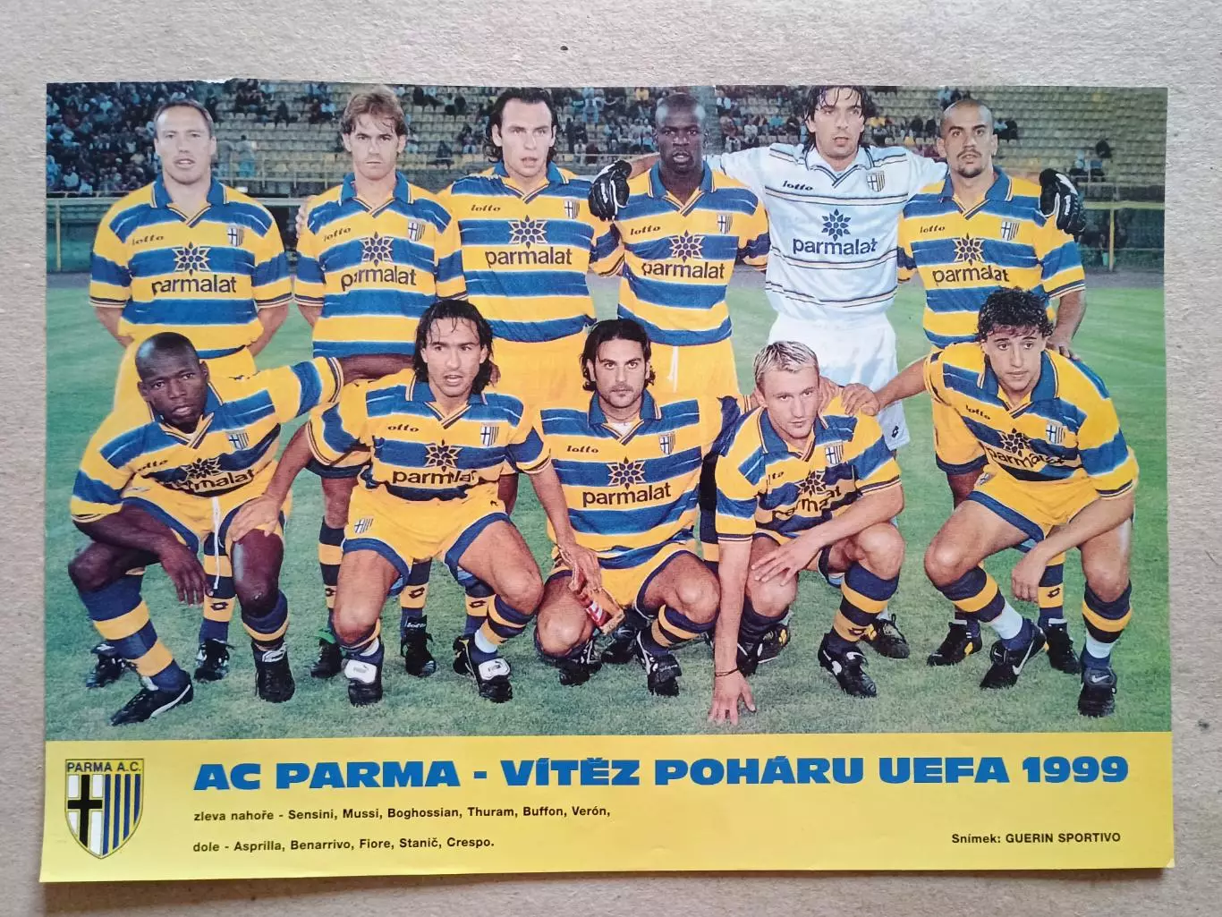 Плакат A4 из журнала ,,Gol- Parma.