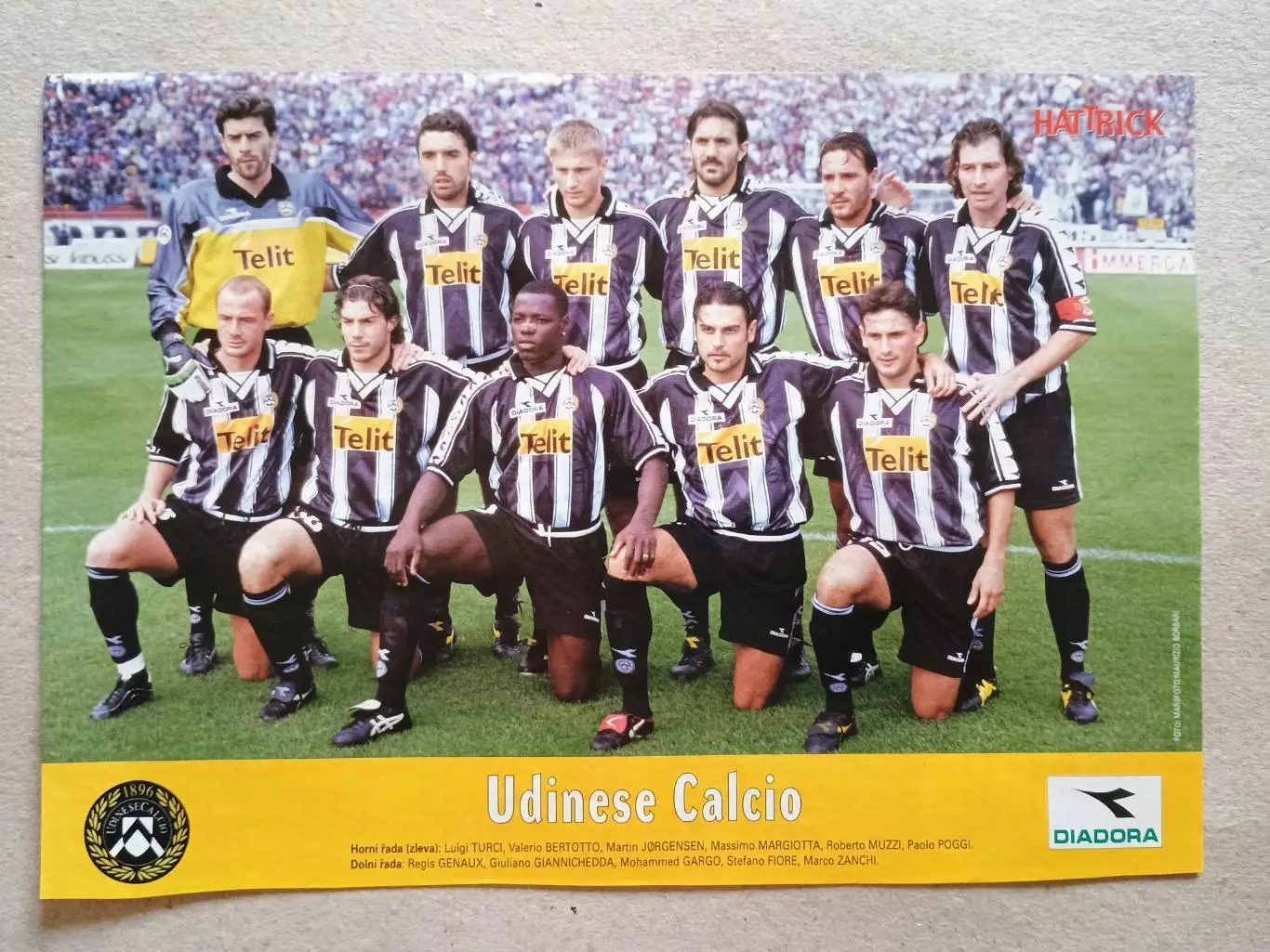 Плакат A4 из журнала ,,Hattrick- Udinese