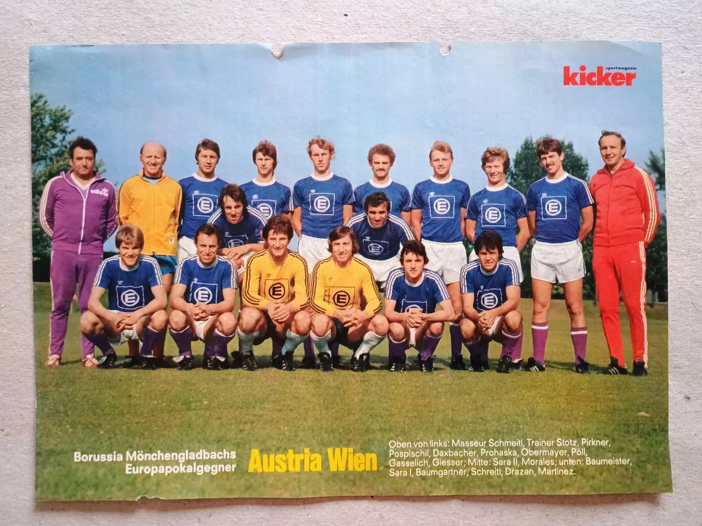 Плакат A4 из журнала ,,Kicker- Austria
