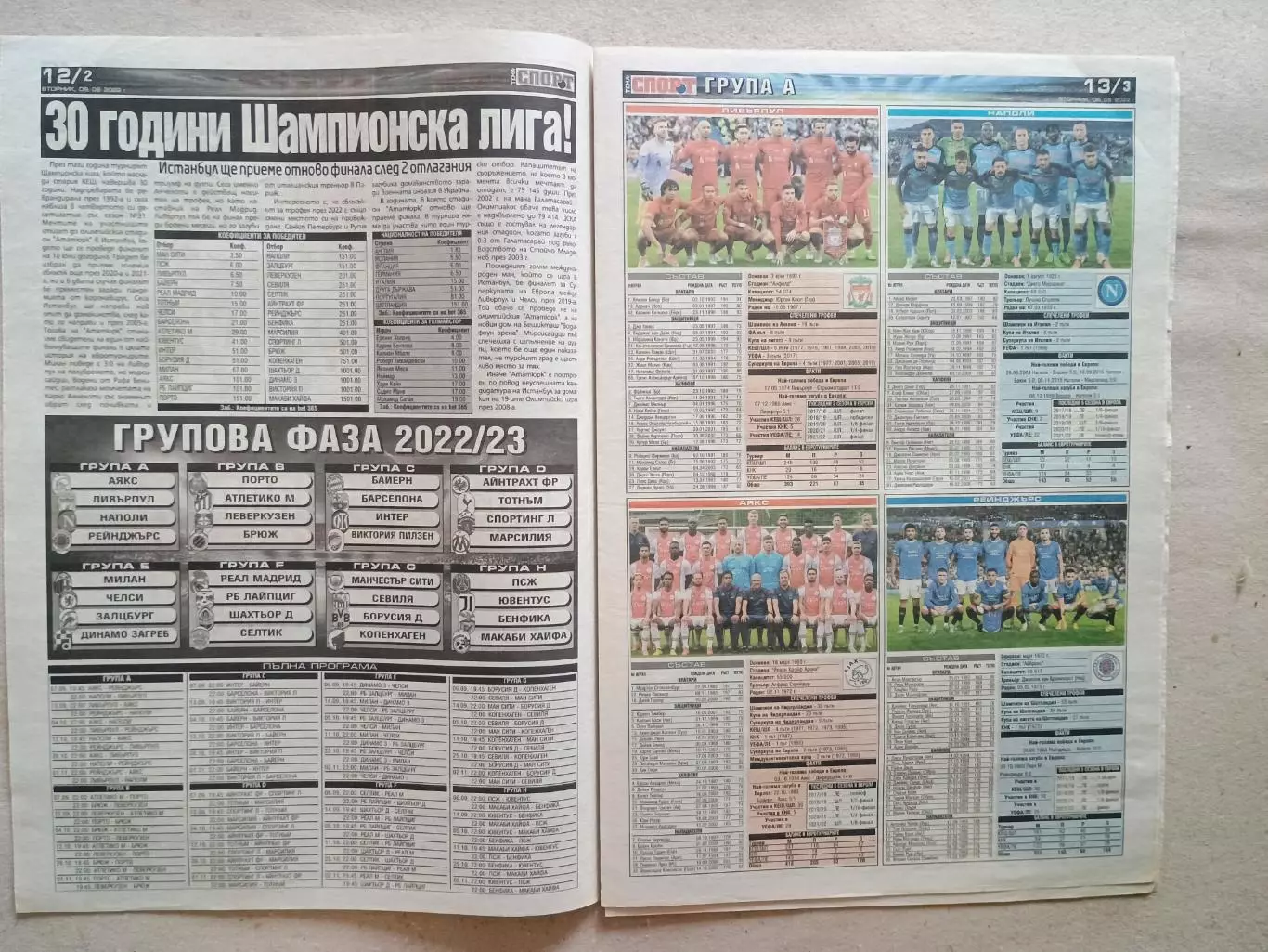 Участники Лиги чемпионов 2022/23 1