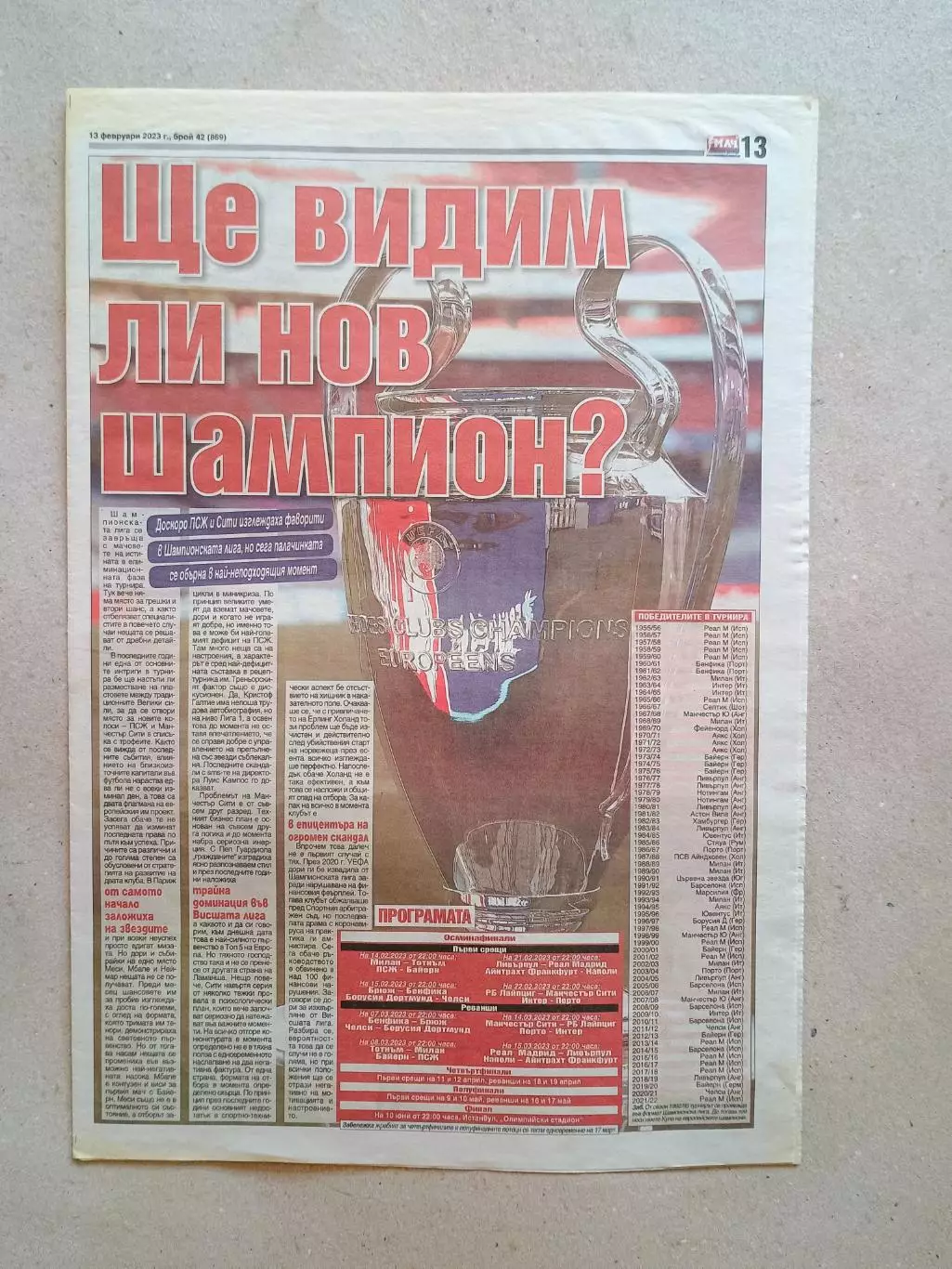 Участники плей-офф Лиги чемпионов 2022/23