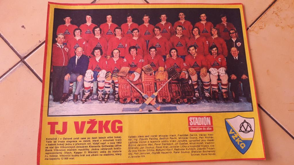 Хоккейная команда TJ Vitkovice 1973