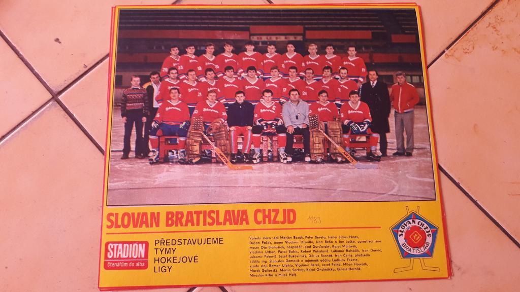 Хоккейная команда Slovan Bratislava 1983
