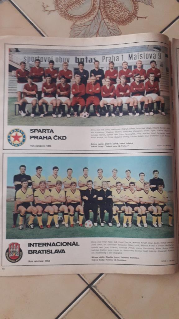 Стадион Журнал, Чехословацкая футбольная лига 1969/70 2