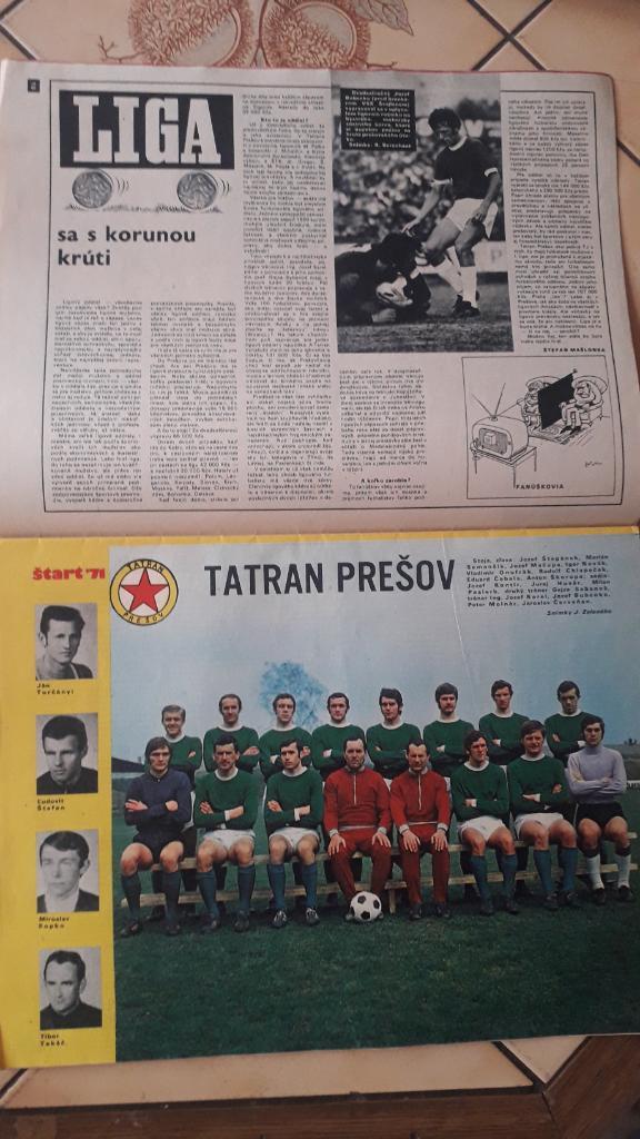 Start Журнал, Чехословацкая футбольная лига 1970/71 1