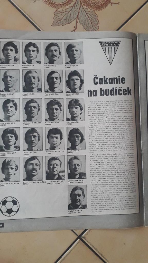 Start Журнал, Чехословацкая футбольная лига 1979/80 1