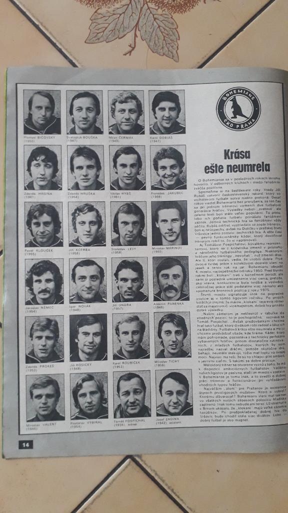 Start Журнал, Чехословацкая футбольная лига 1979/80 2