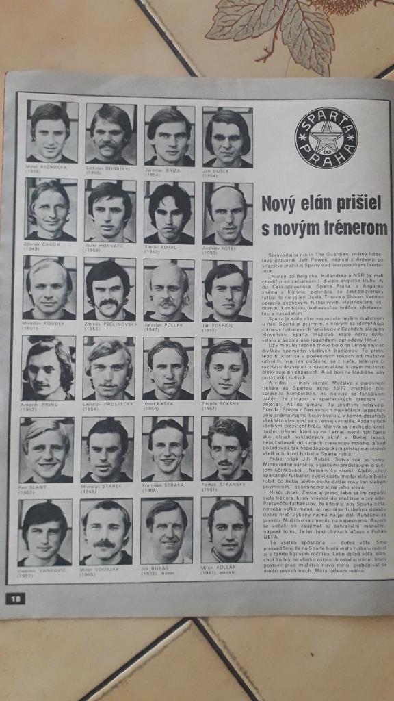 Start Журнал, Чехословацкая футбольная лига 1979/80 4