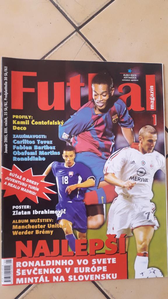 Словацкий журнал Futbal magazin Nr. 1/2005.