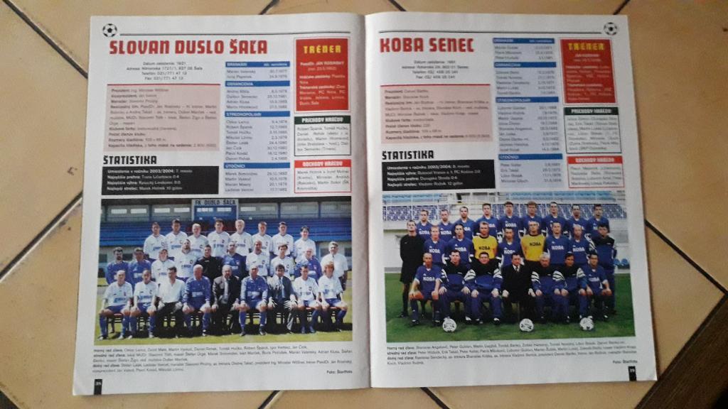 Словацкий журнал Futbal magazin Nr. 8/2004. 3
