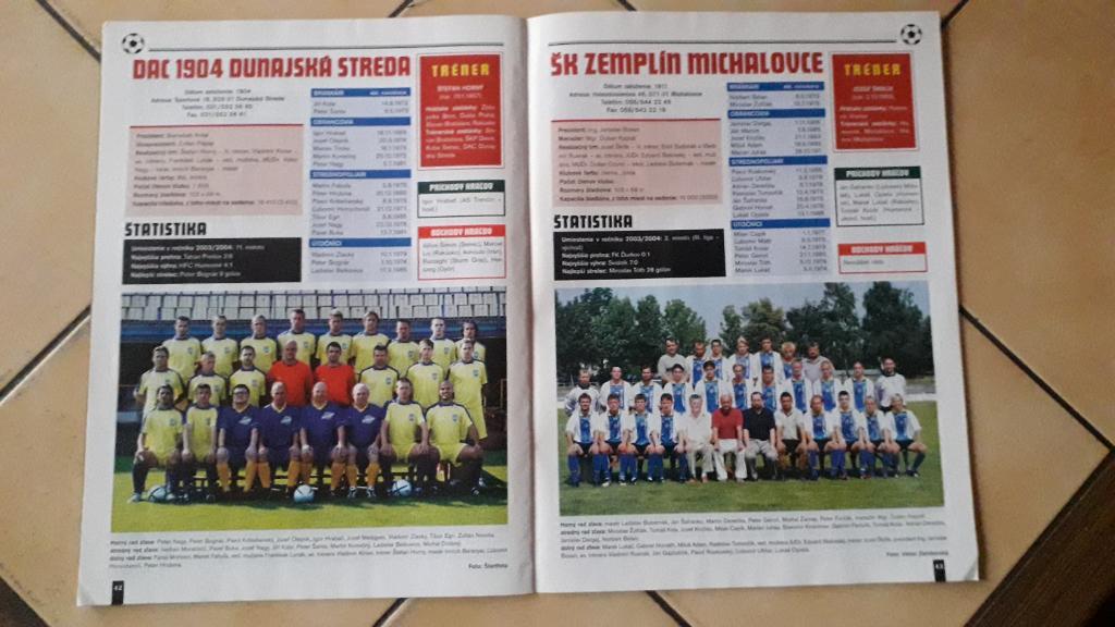 Словацкий журнал Futbal magazin Nr. 8/2004. 4