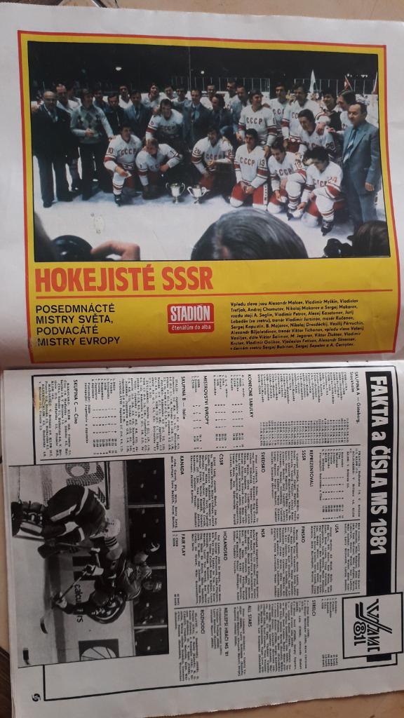 Стадион журнал, чемпионат мира по хоккею 1981 4