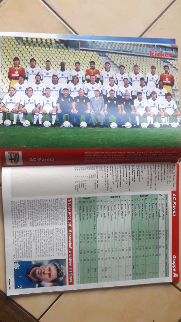 Kicker Champions League 1997/98 1