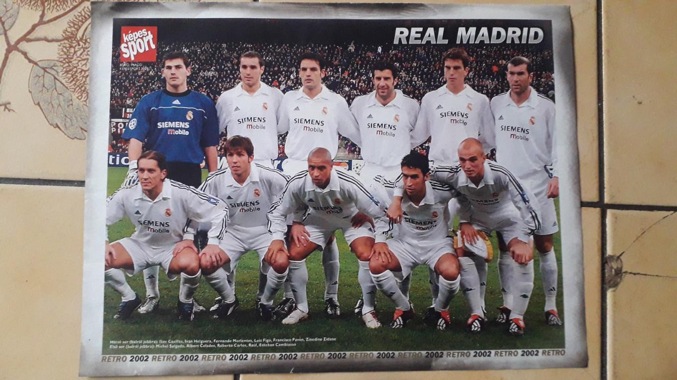 A4 poster Real Madrid 2002