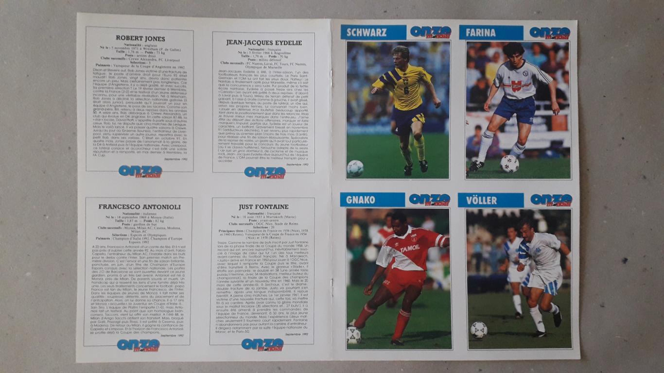 Профили футболистов из журнала Onze. 1