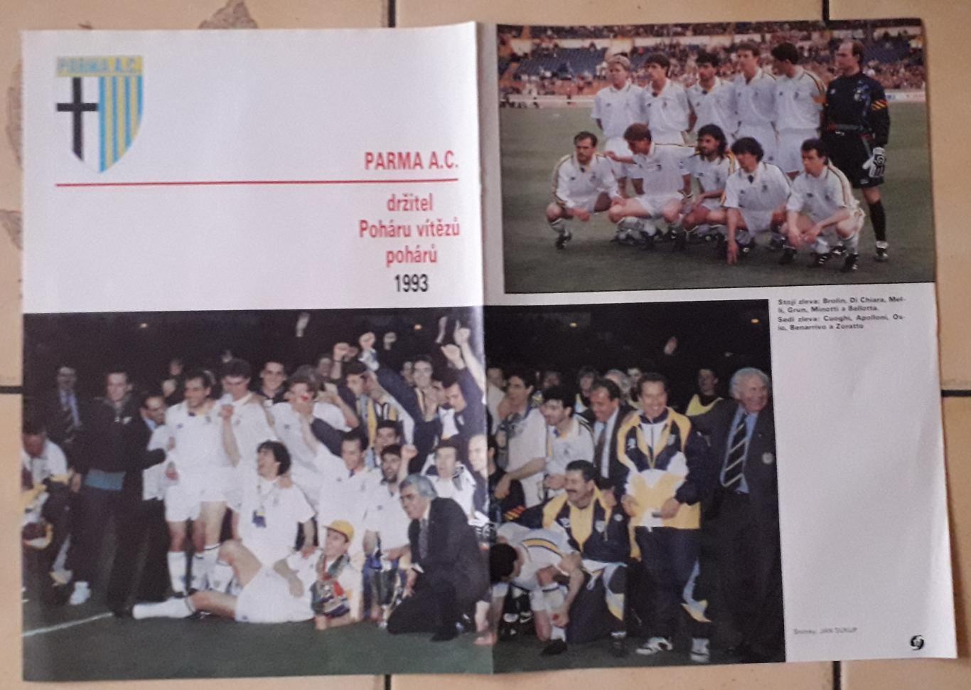AC Parma. Плакат формата А3 из журнала Stadion.