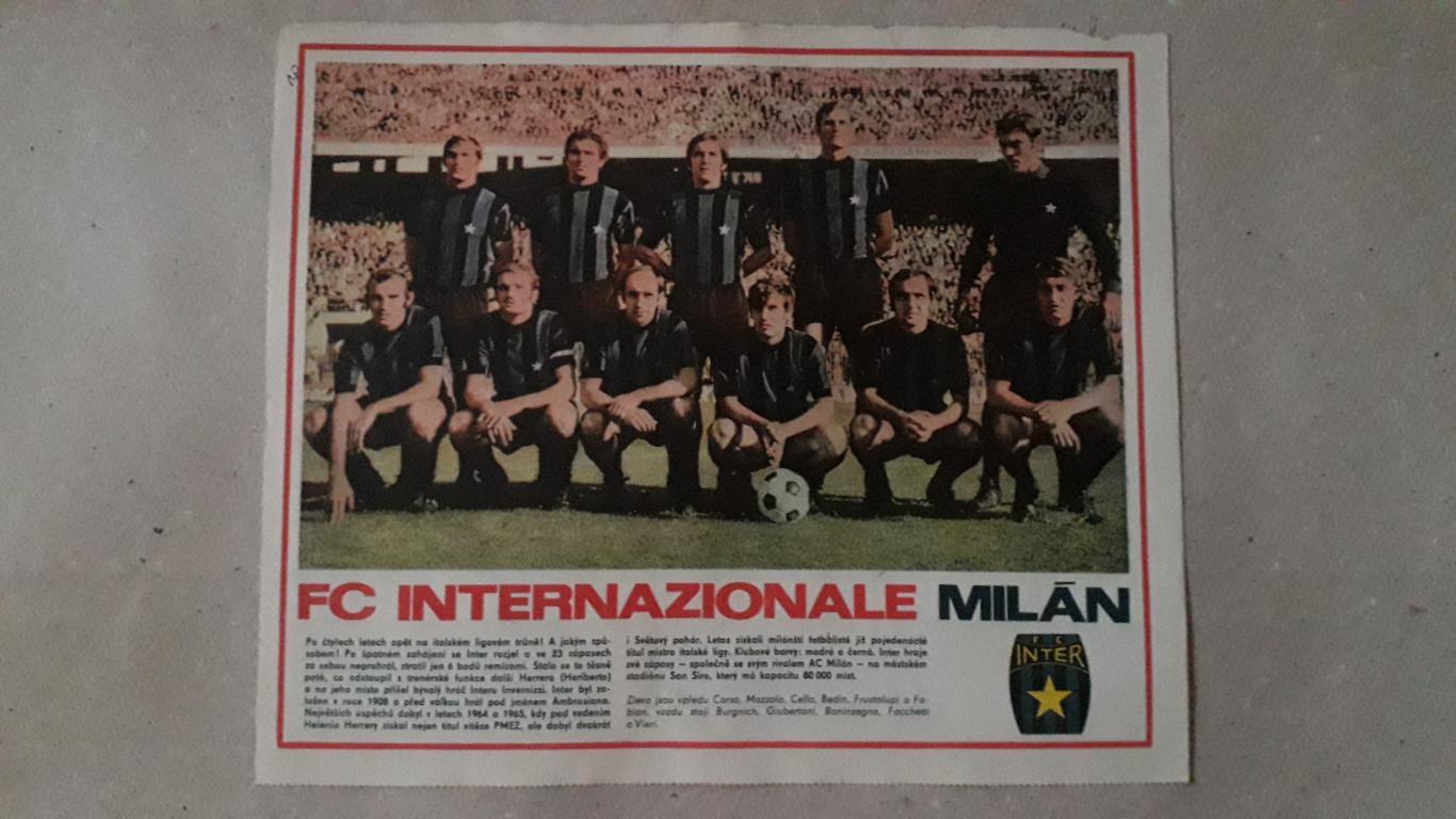 Постер из журнала Stadion- Internazionale Milano