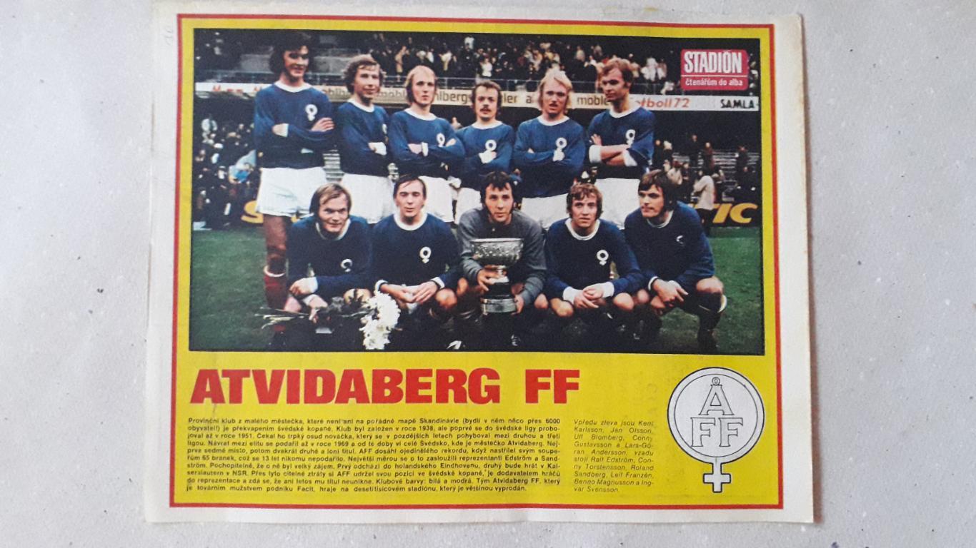 Постер из журнала Stadion- Atvidaberg