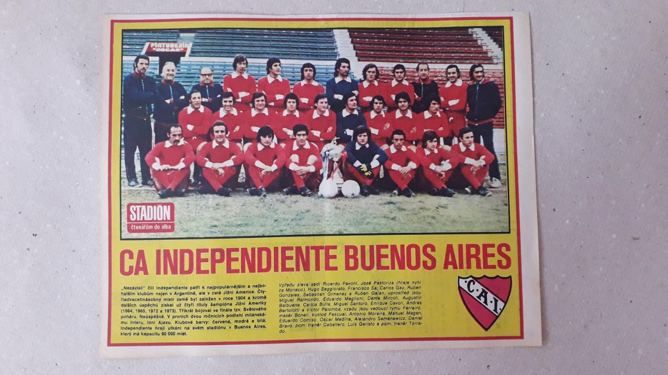 Постер из журнала Stadion- Independiente 2
