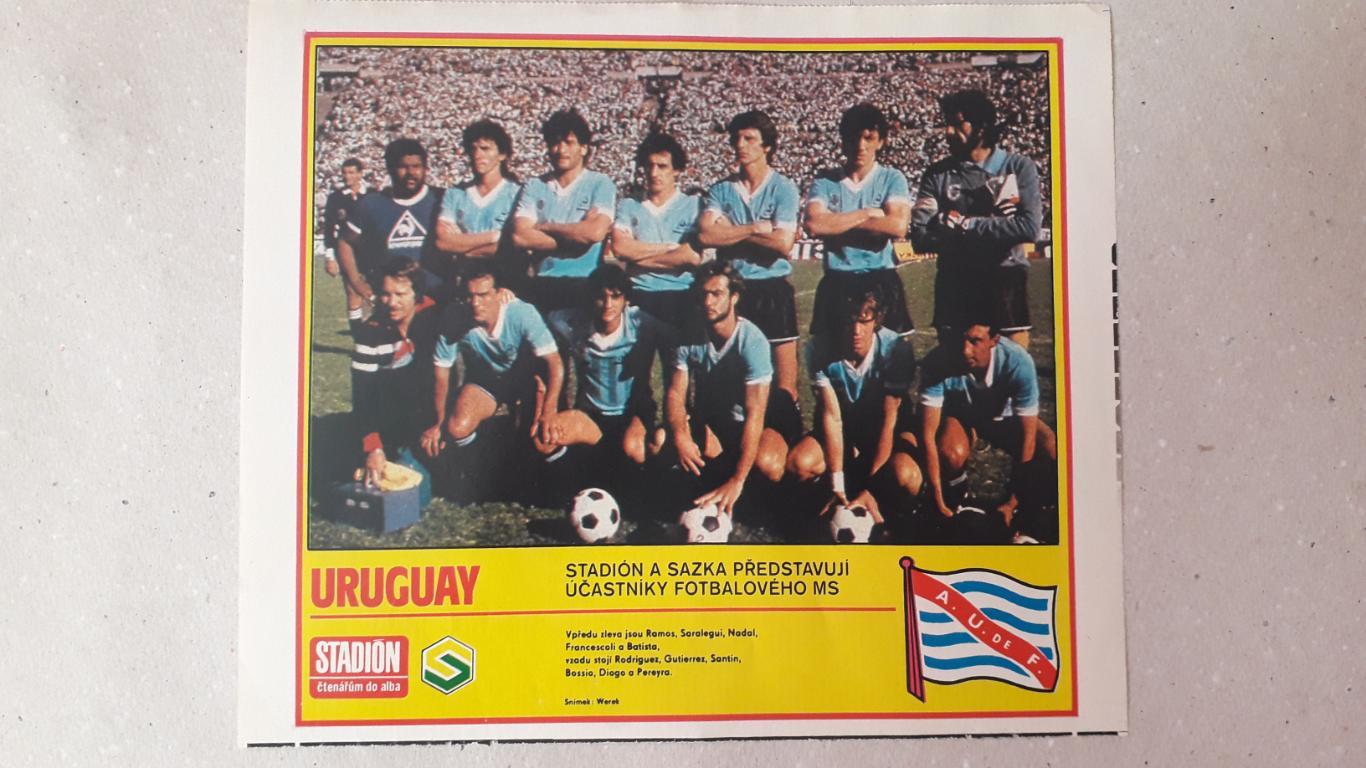 Постер из журнала Stadion- Uruguay 1