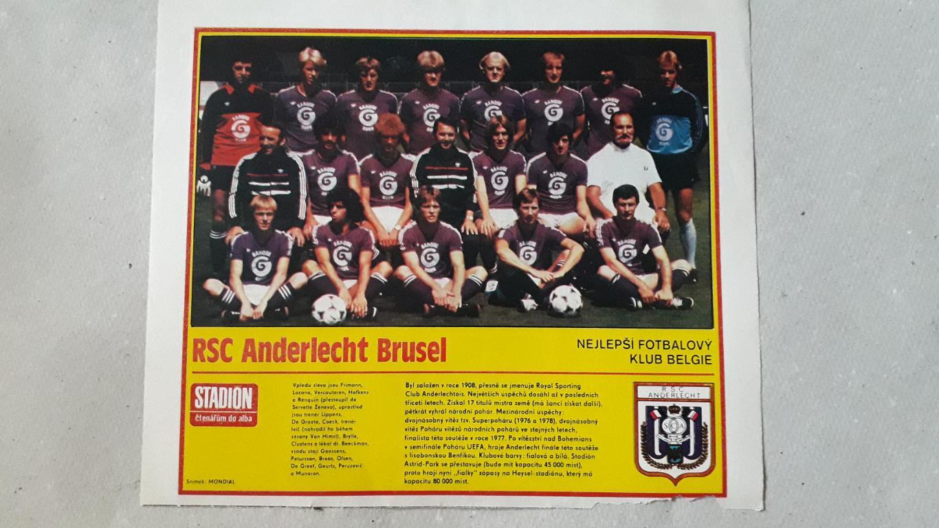 Постер из журнала Stadion- Anderlecht 3