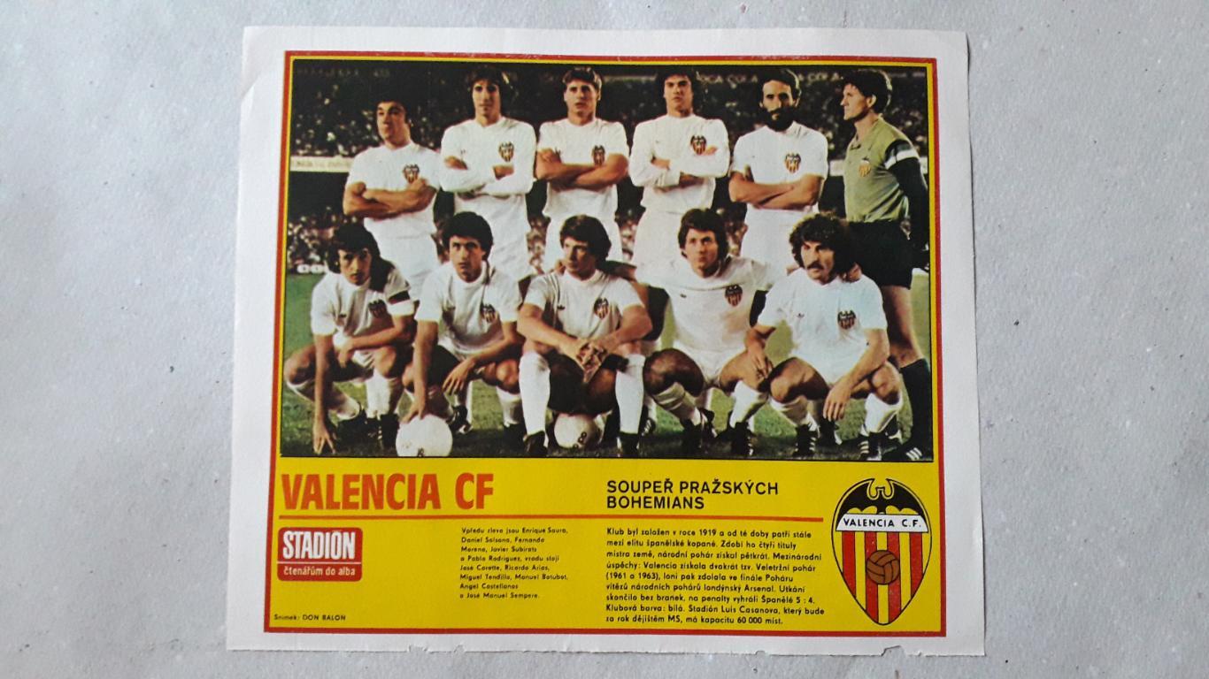 Постер из журнала Stadion- Valencia 1