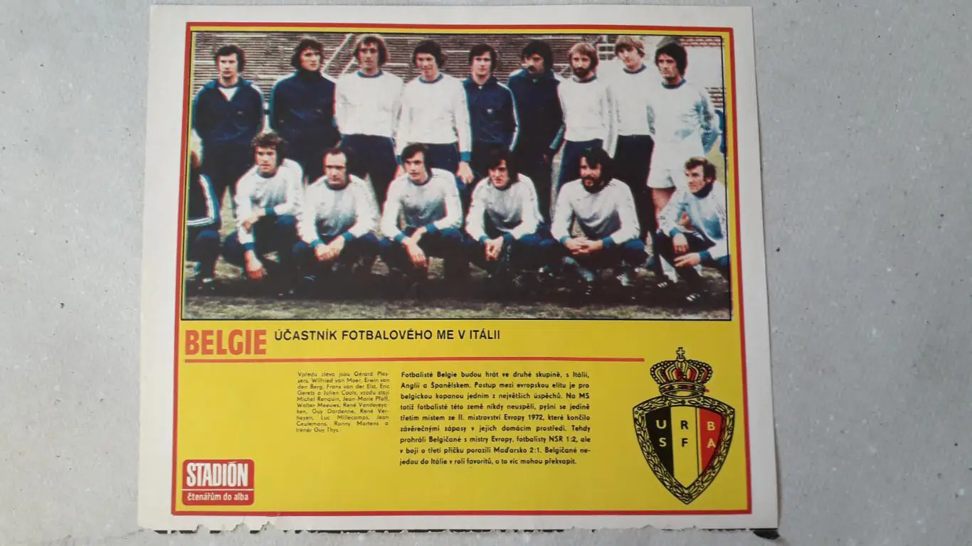 Постер из журнала Stadion- Belgie 7