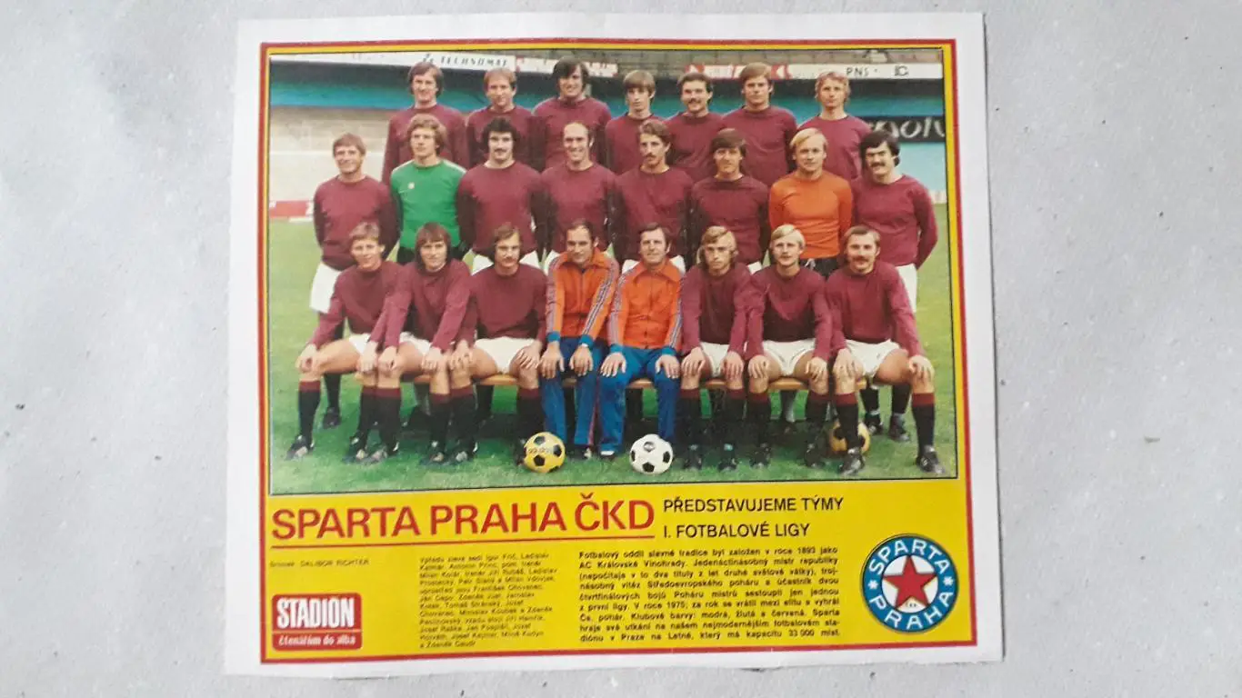Постер из журнала Stadion- Sparta Praha 1