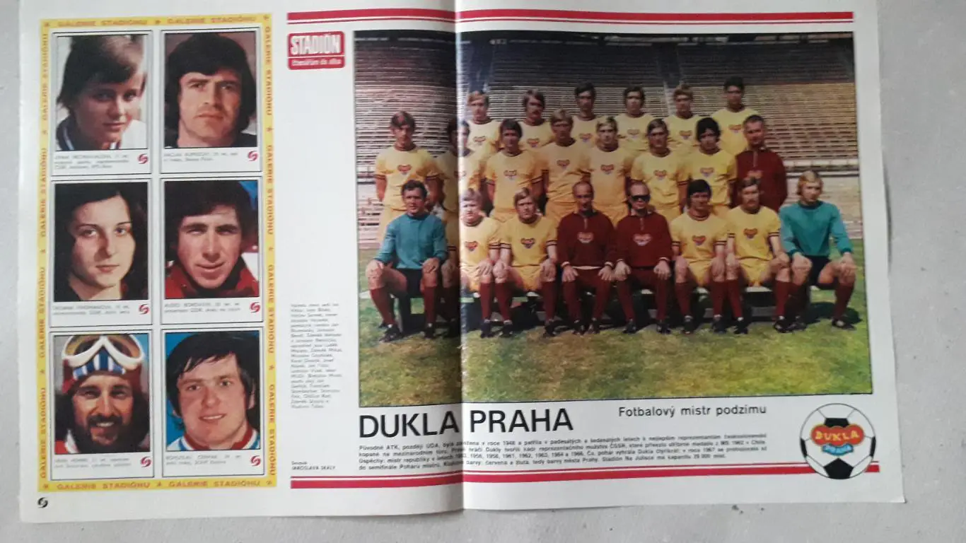 Постер из журнала Stadion- Dukla Praha 1