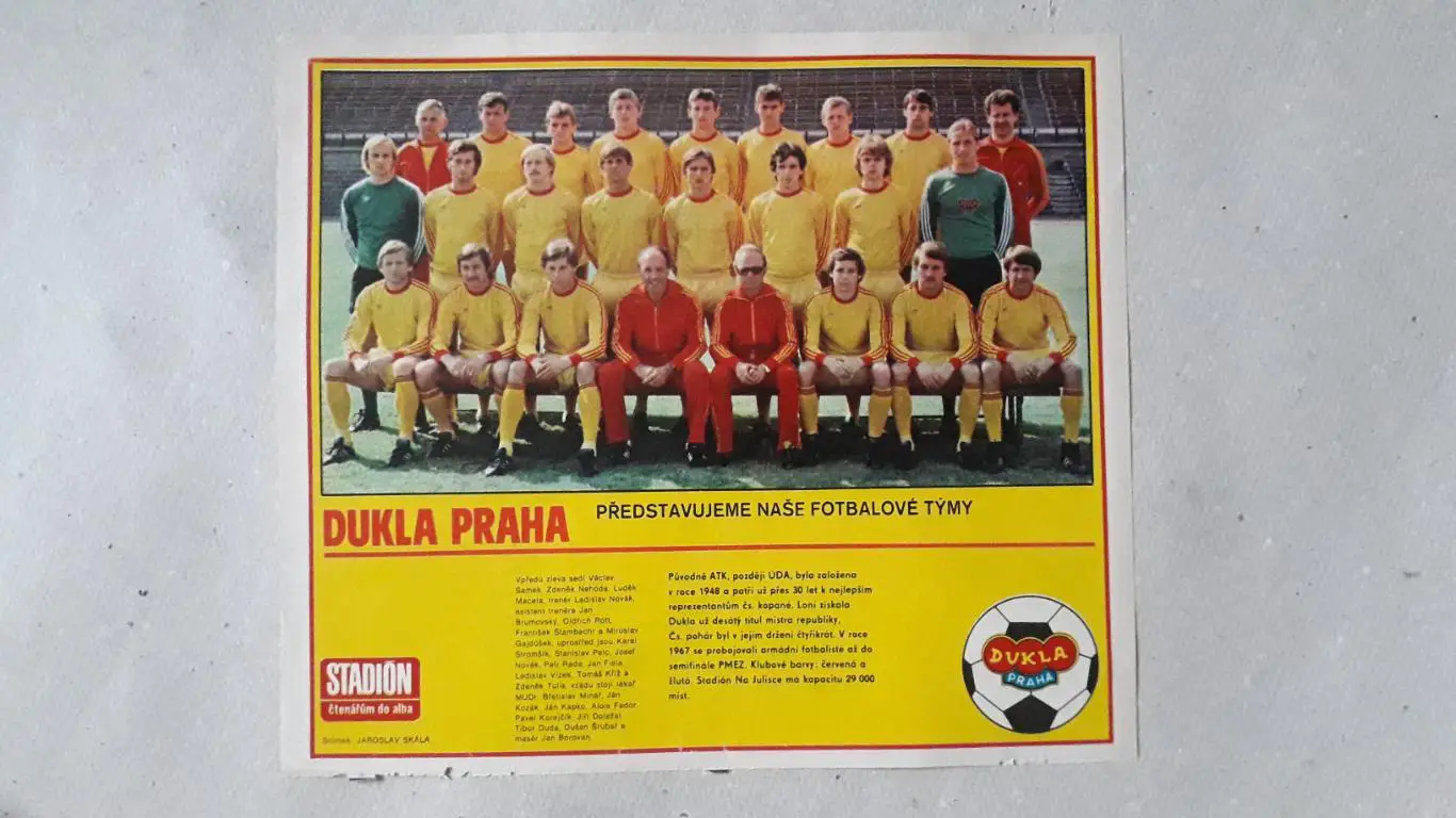Постер из журнала Stadion- Dukla Praha 3