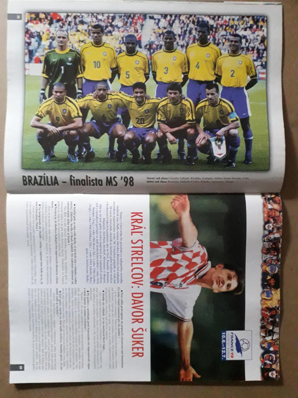 Словацкий Futbal magazin Nr.7/1998 хроника WC 3