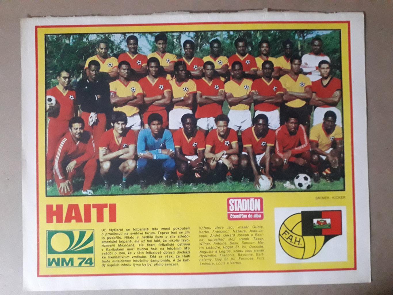 Постер из журнала Stadion- Haiti
