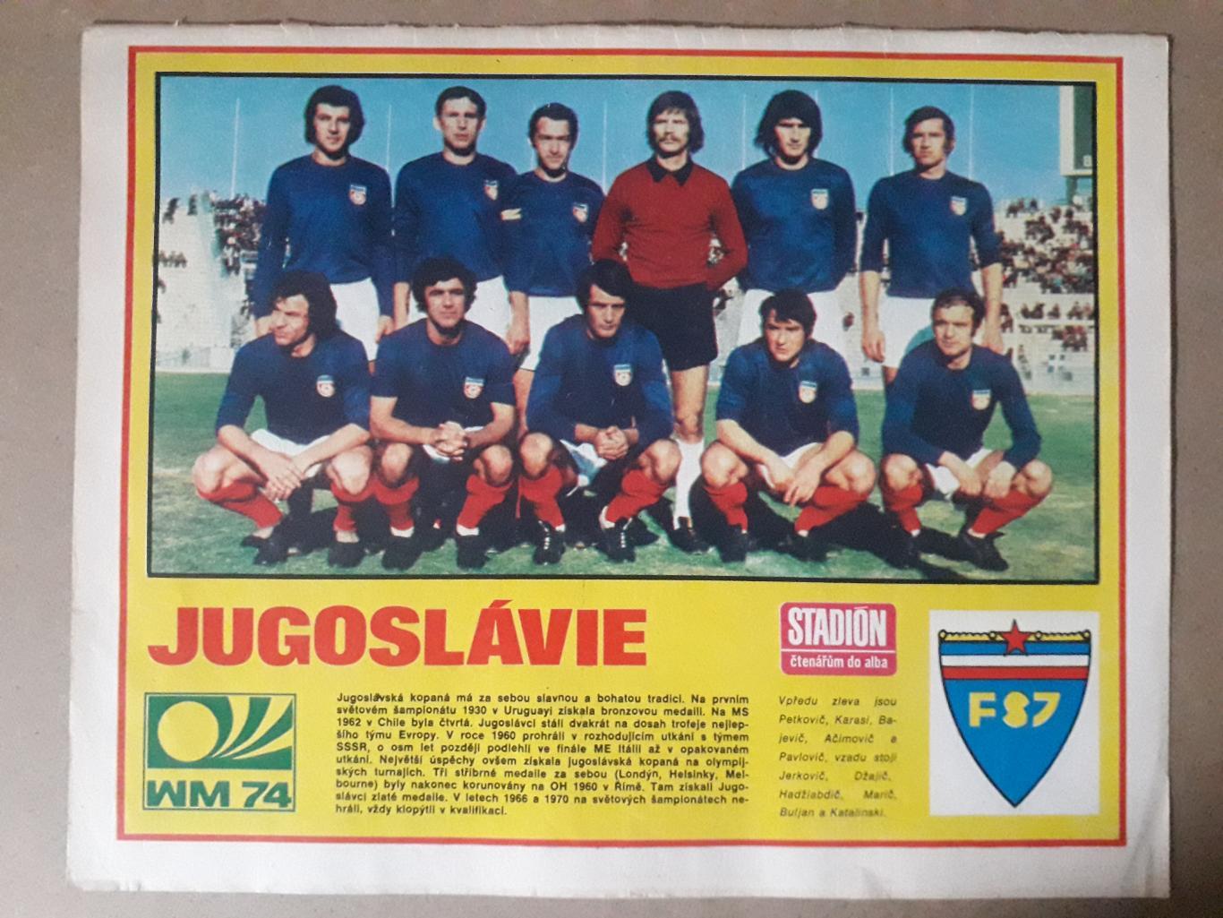Постер из журнала Stadion- Jugoslavie