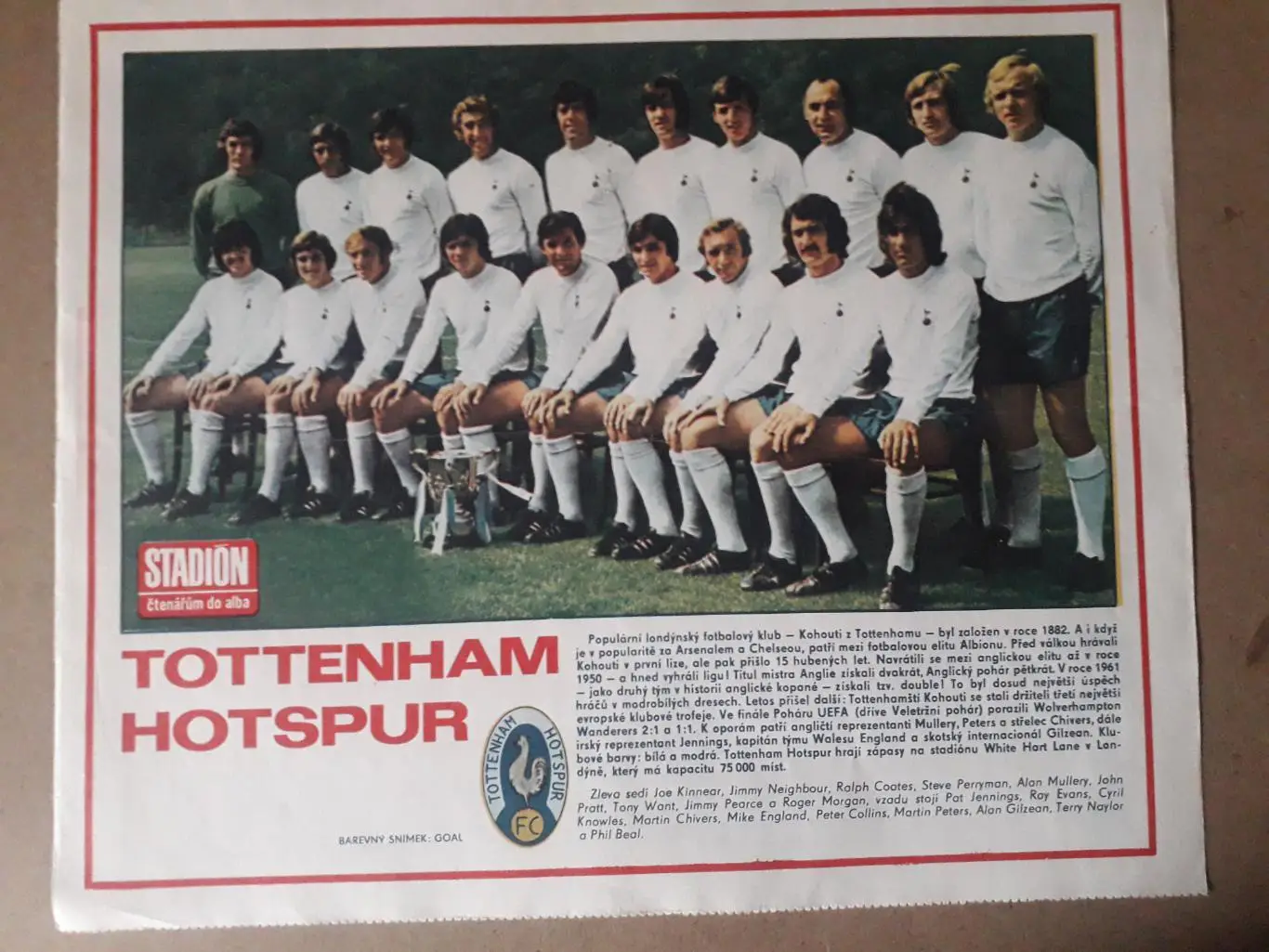 Постер из журнала Stadion- Tottenham