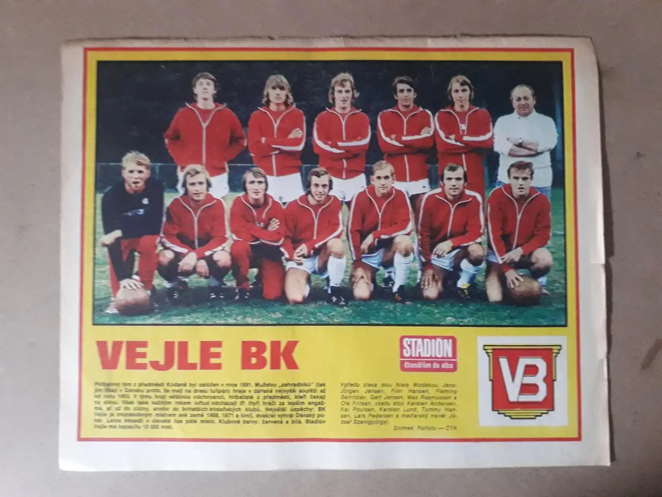 Постер из журнала Stadion- Vejle