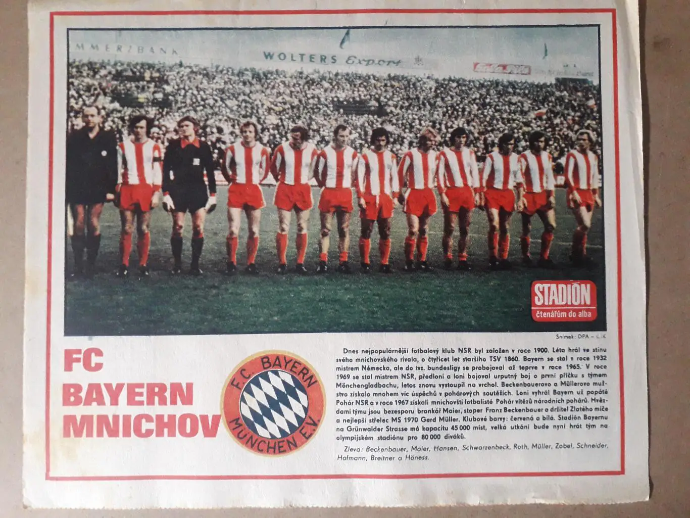 Постер из журнала Stadion- Bayern 2