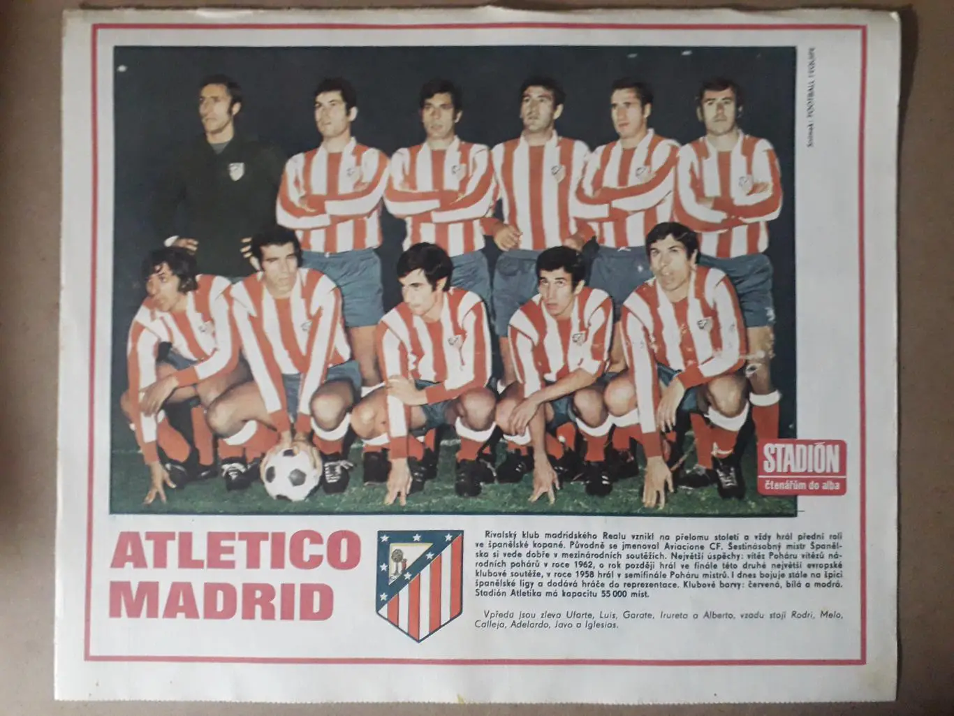 Постер из журнала Stadion- Atletico