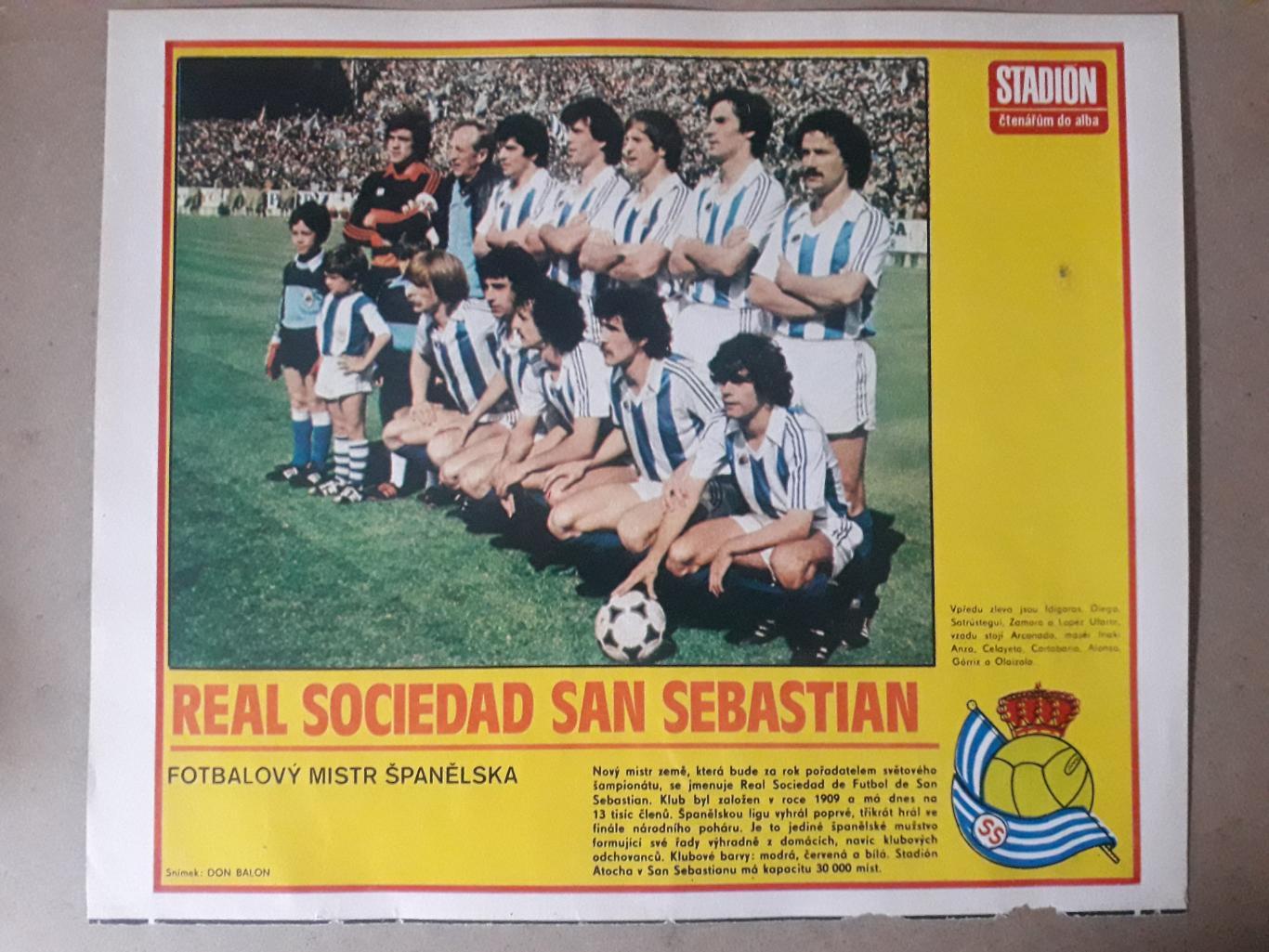 Постер из журнала Stadion- San Sebastian 2