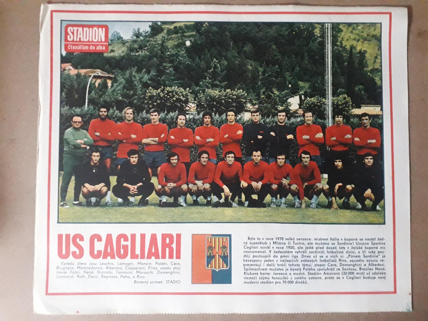 Постер из журнала Stadion- Cagliari