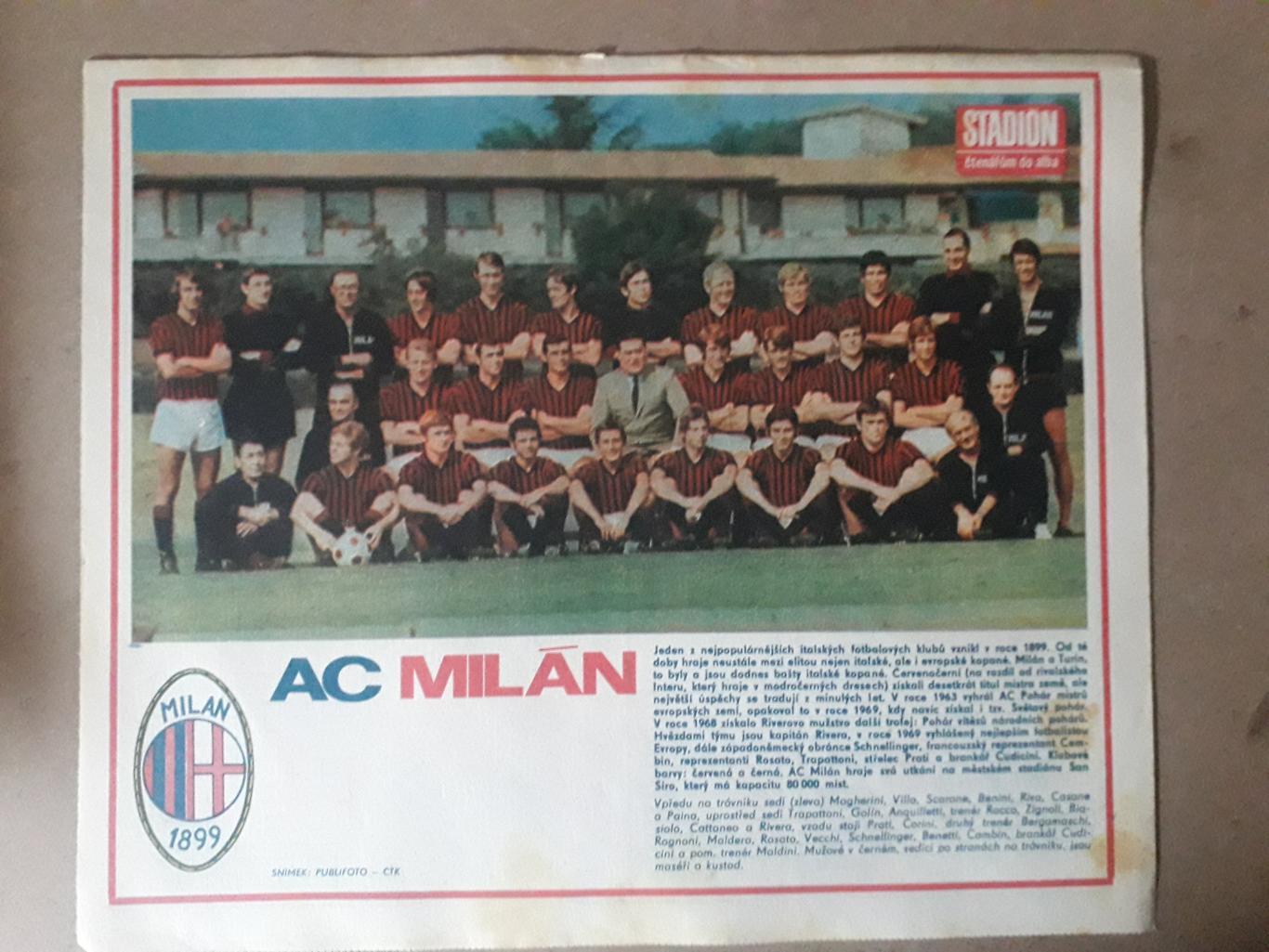Постер из журнала Stadion- AC Milan