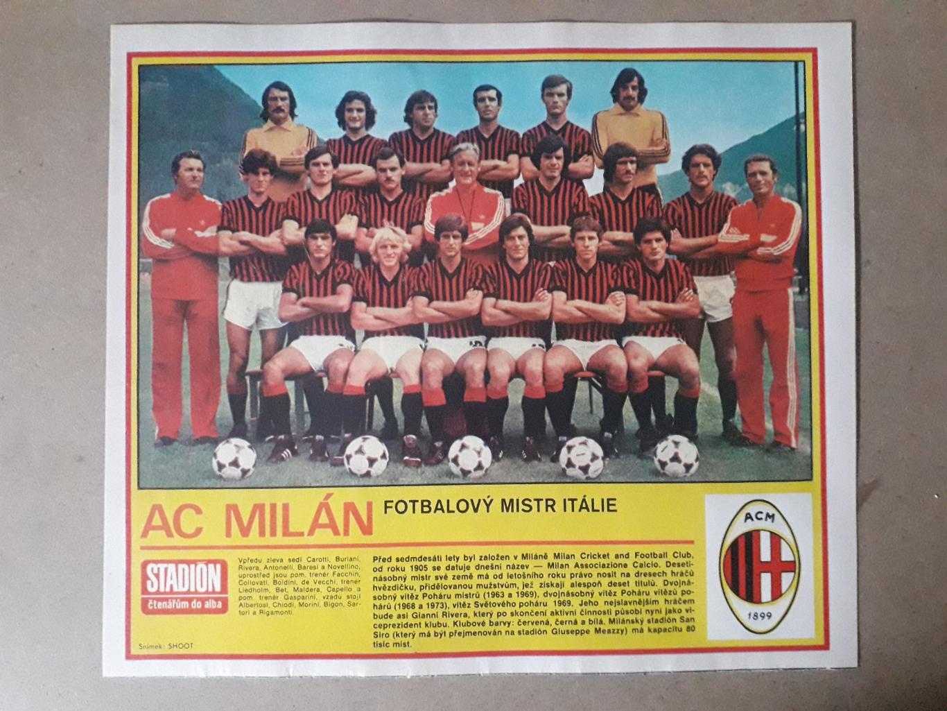 Постер из журнала Stadion- AC Milan 2